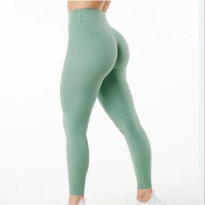 Alphalete alphalux legging mint green XXS high rise seamless gym workout lifting